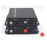 Analog Video Audio RS485 over Fiber Media Converters A set, FC optical port, Singlemode fiber up to 20Km, Multimode 500m